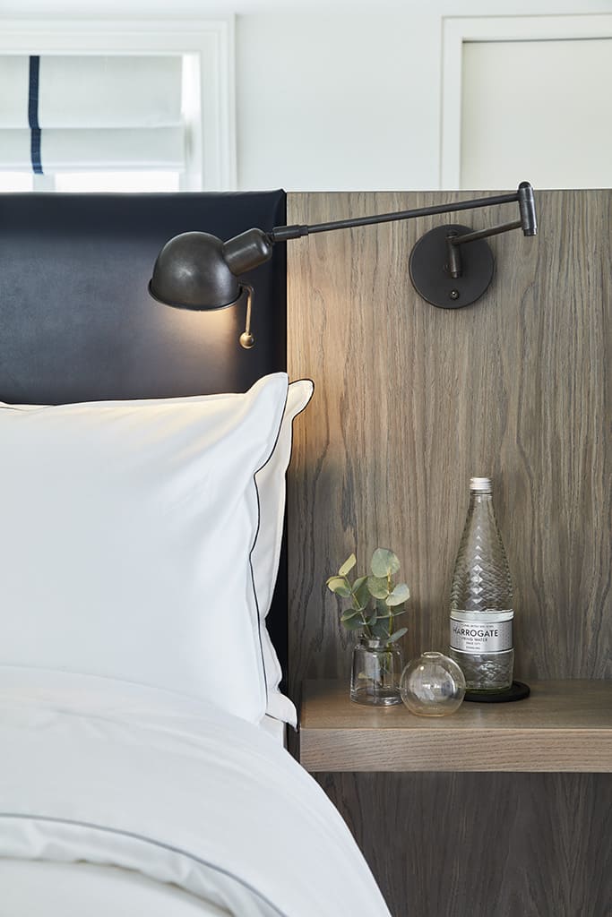 Modern Bedside Table with a Stylish Lamp