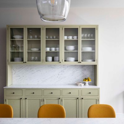 Kitchen interior design - island table and dresser