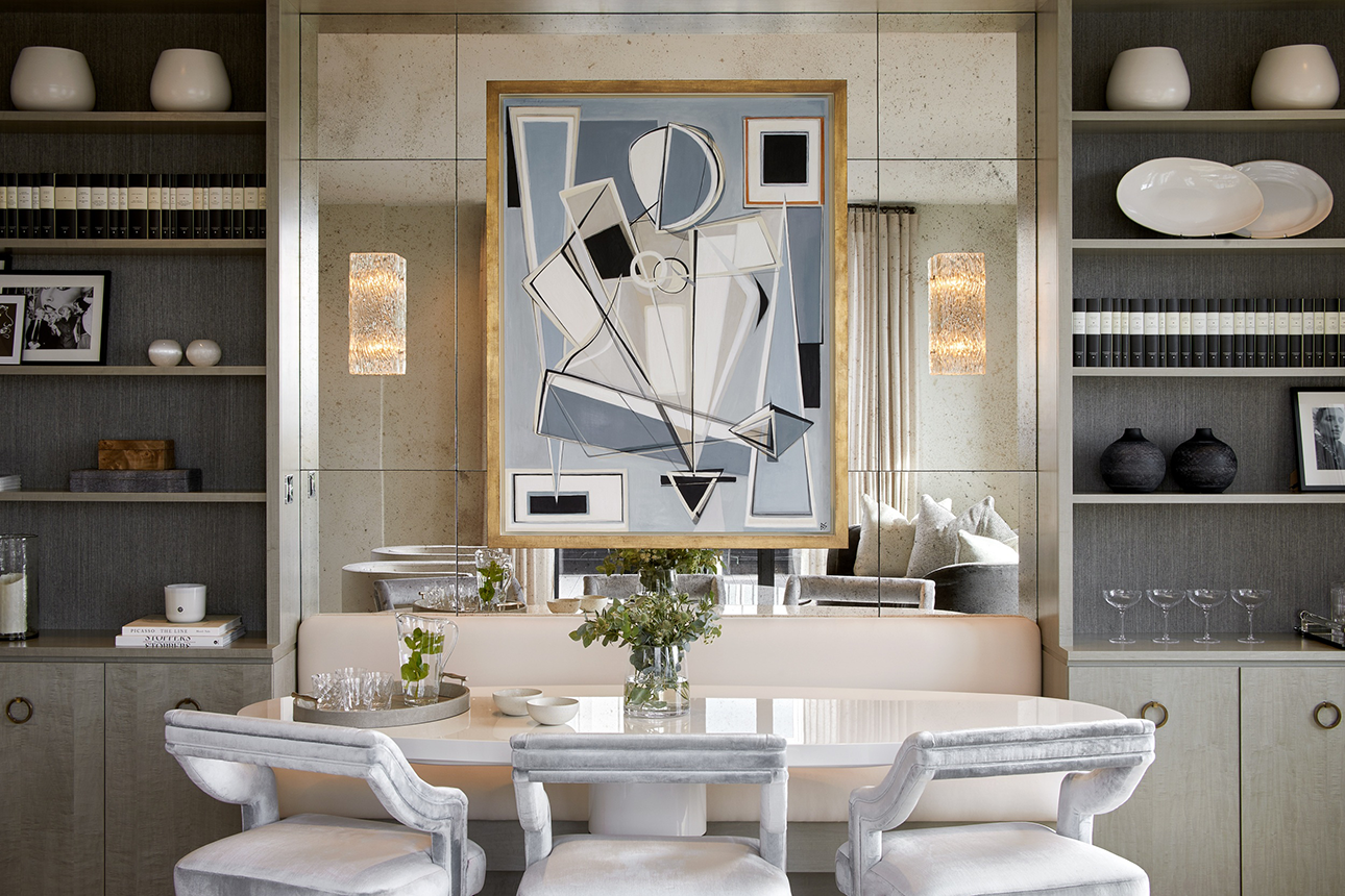private residence dining and art work detail
