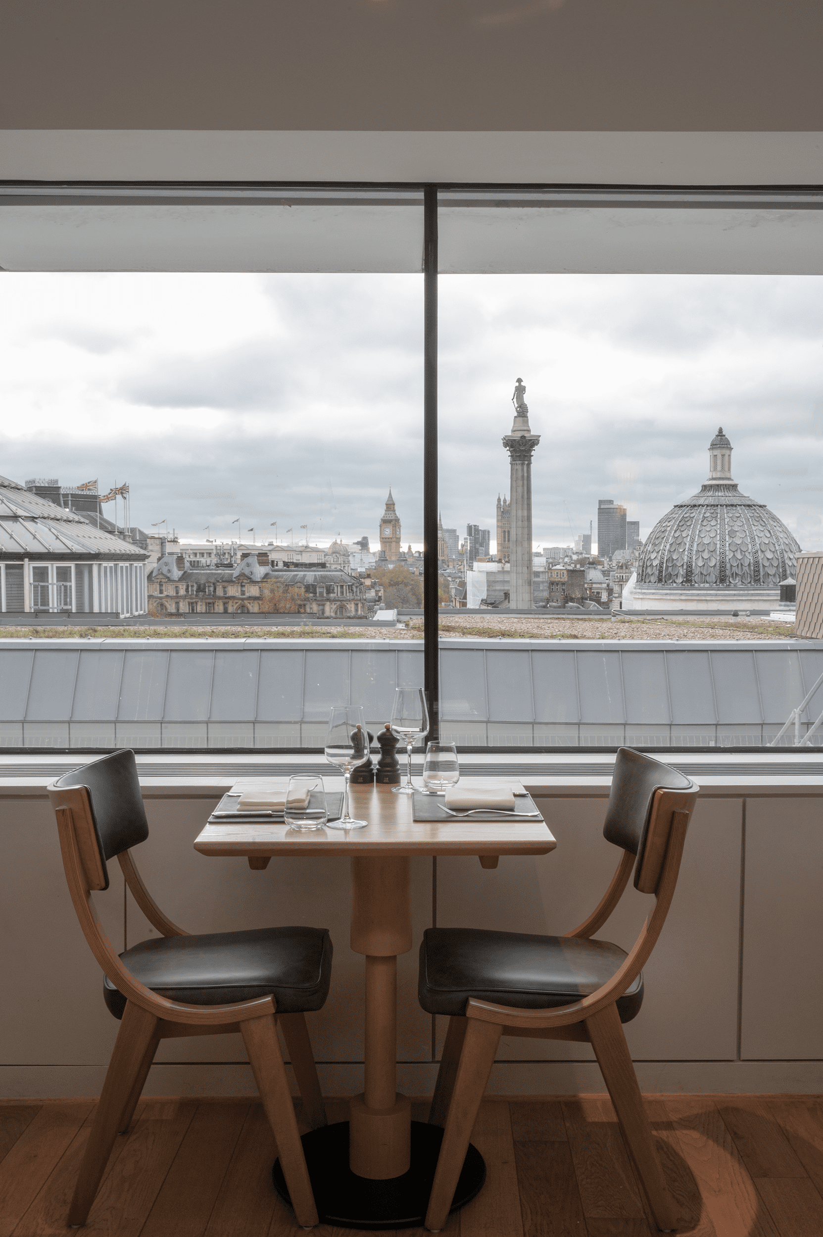 Dining view of London skyline at The Portrait restaurant, London